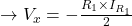 \rightarrow V_x=-\frac{R_1 \times I_{R_1}}{2} 