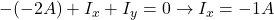 -(-2A)+I_x+I_y=0 \rightarrow I_x=-1 A