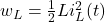  w_{L}=\frac{1}{2}Li^2_L(t) 