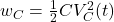  w_{C}=\frac{1}{2}CV^2_C(t) 