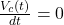 \frac{V_c(t)}{dt}=0