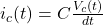 i_c(t)=C\frac{V_c(t)}{dt}