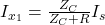 I_{x_1}=\frac{Z_C}{Z_C+R}I_s