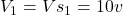  V_1 = Vs_1 = 10v 