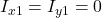  I_{x1}=I_{y1}=0 