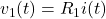  v_1(t)=R_1 i(t)