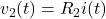  v_2(t)=R_2 i(t)