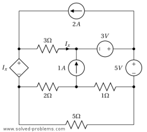 thevenin's theorem solved problems with two voltage sources