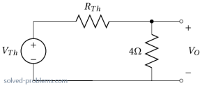 Replacing the Thevenin equivalent circuit