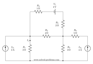 thevenin's theorem solved problems with two voltage sources