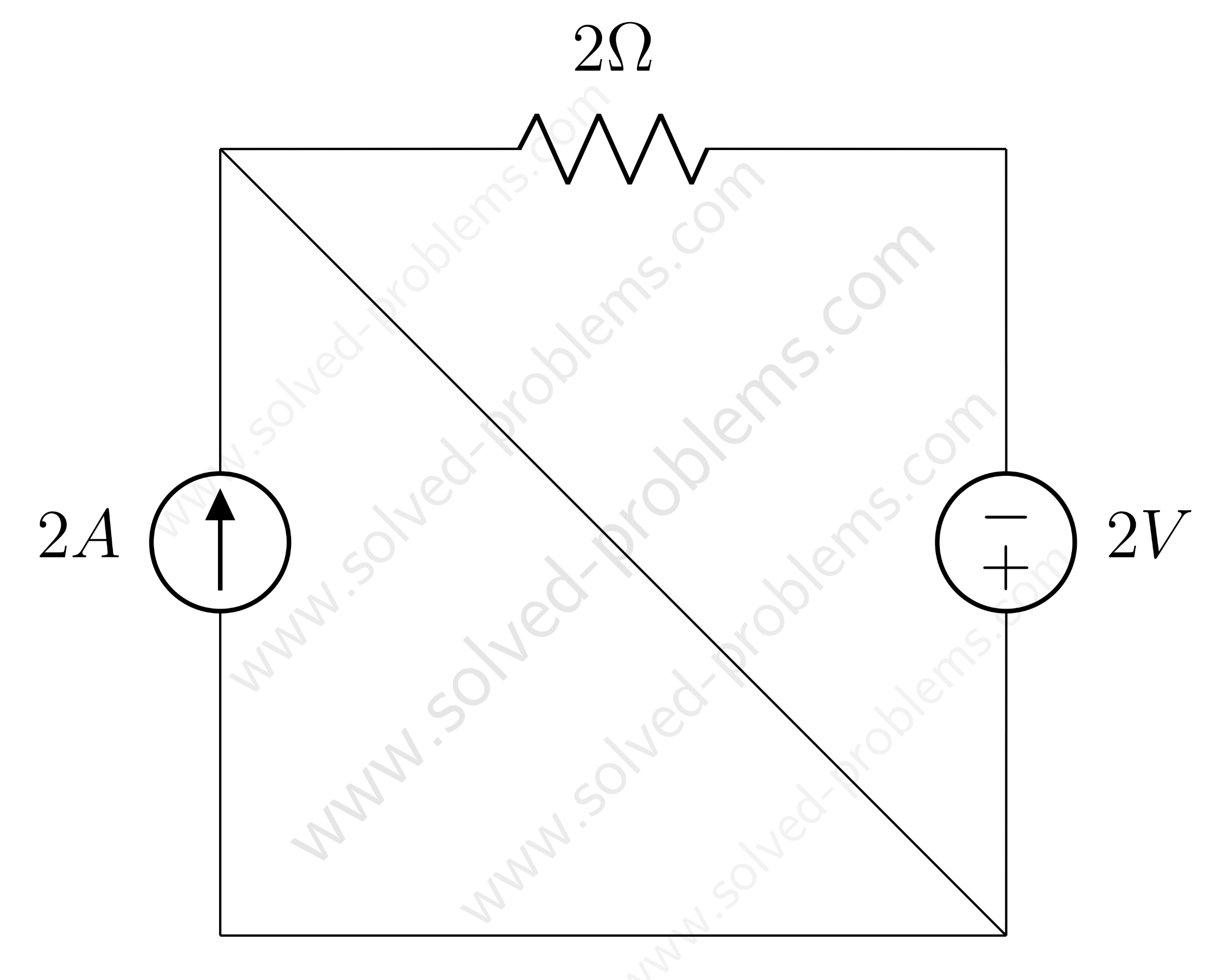 Solving A Simple Circuit Of Three Elements Solved Problems